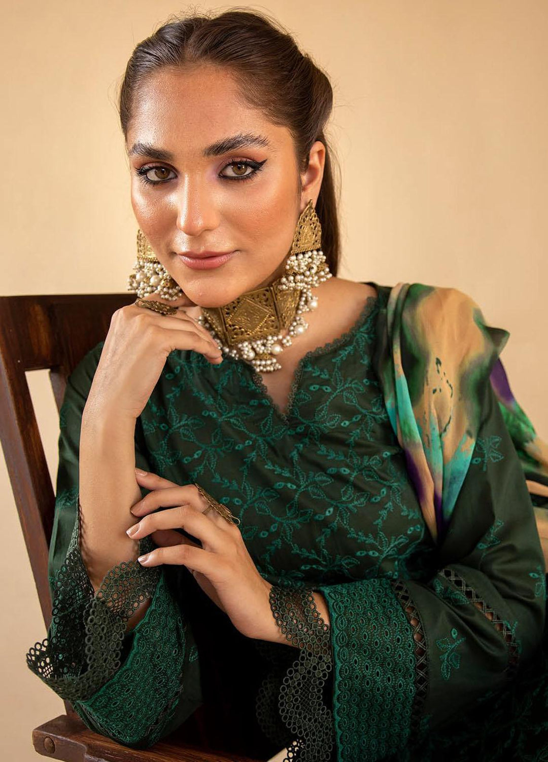 Mahees By Riaz Arts Embroidered Lawn Suits Unstitched 3 Piece RA23M-V33 D-01 - Summer Collection