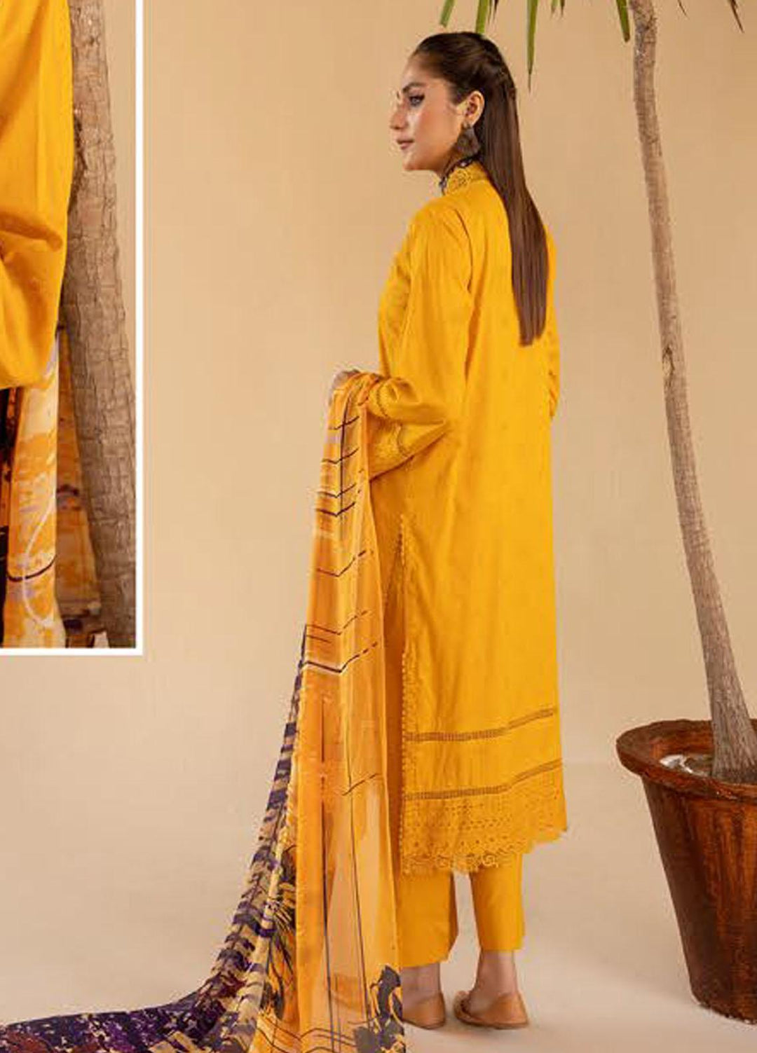 Mahees By Riaz Arts Embroidered Lawn Suits Unstitched 3 Piece RA23M-V33 D-02 - Summer Collection