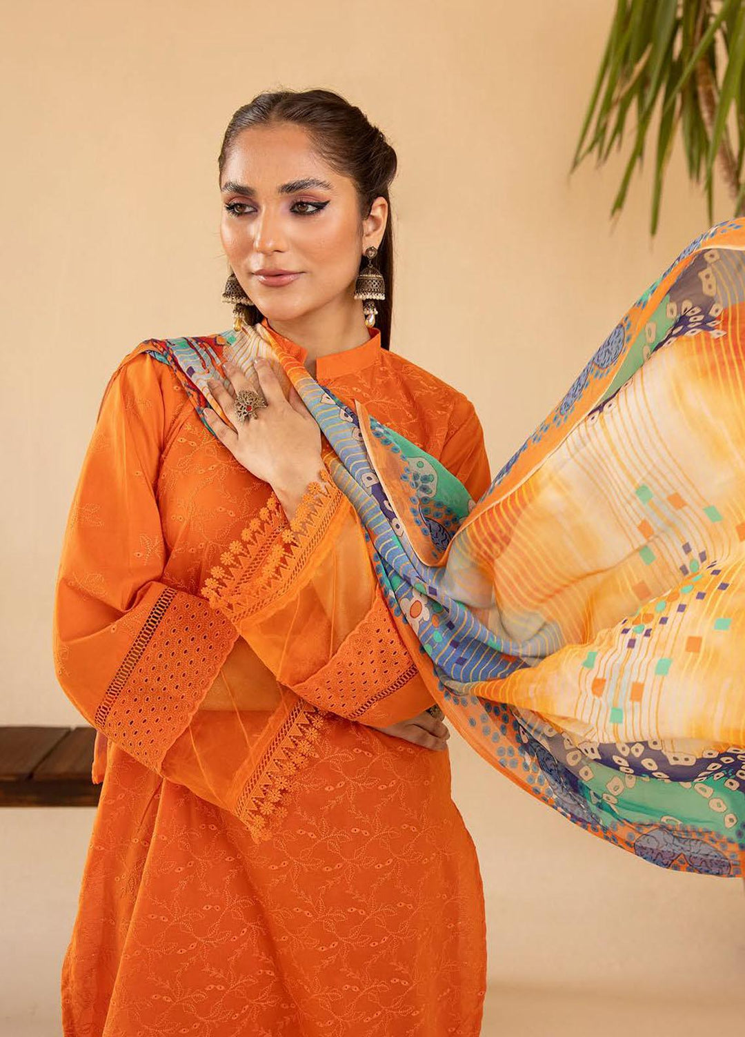 Mahees By Riaz Arts Embroidered Lawn Suits Unstitched 3 Piece RA23M-V33 D-04 - Summer Collection