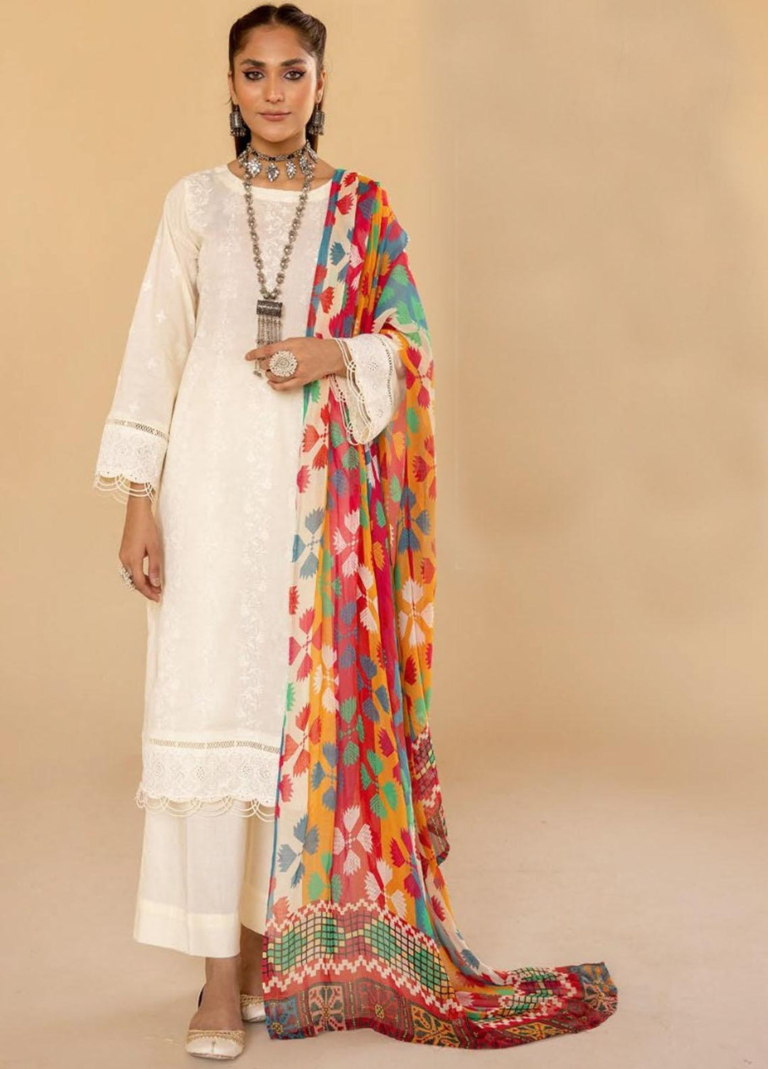 Mahees By Riaz Arts Embroidered Lawn Suits Unstitched 3 Piece RA23M-V33 D-05 - Summer Collection