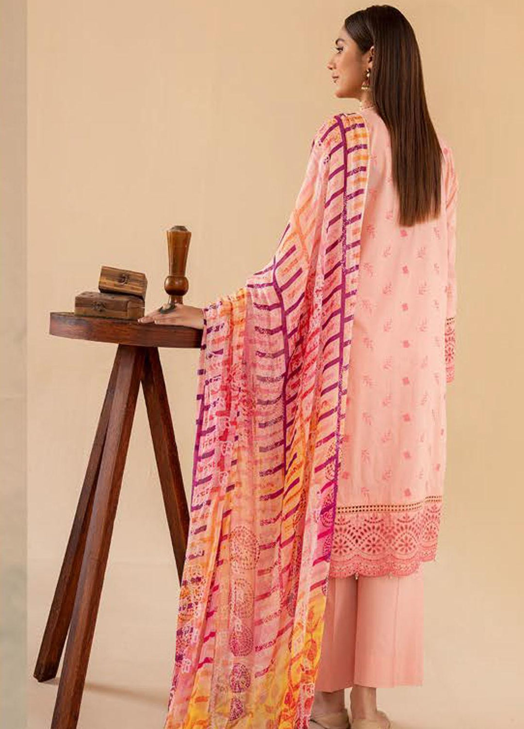 Mahees By Riaz Arts Embroidered Lawn Suits Unstitched 3 Piece RA23M-V33 D-07 - Summer Collection