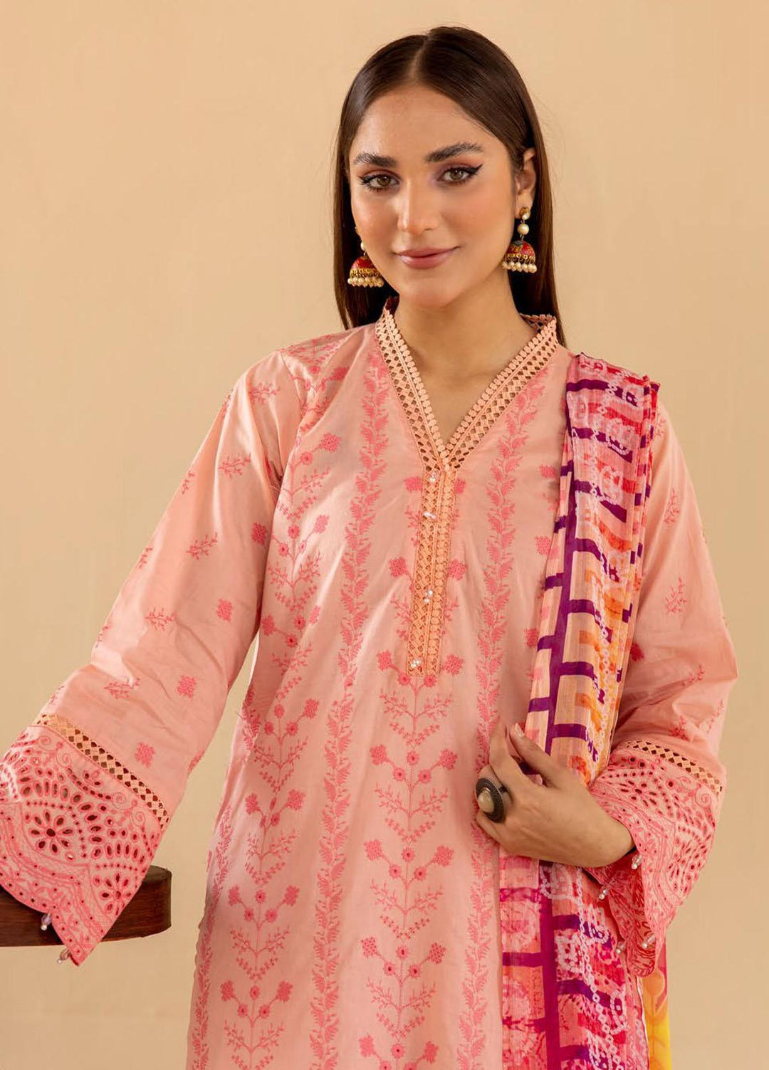 Mahees By Riaz Arts Embroidered Lawn Suits Unstitched 3 Piece RA23M-V33 D-07 - Summer Collection