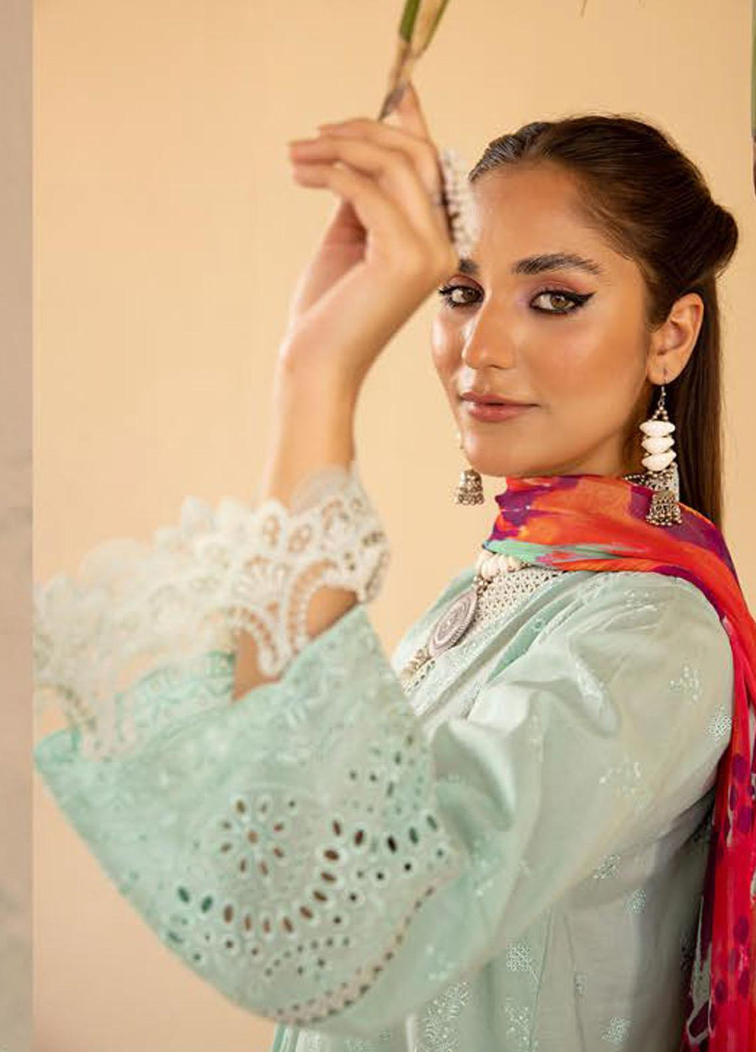 Mahees By Riaz Arts Embroidered Lawn Suits Unstitched 3 Piece RA23M-V33 D-09 - Summer Collection