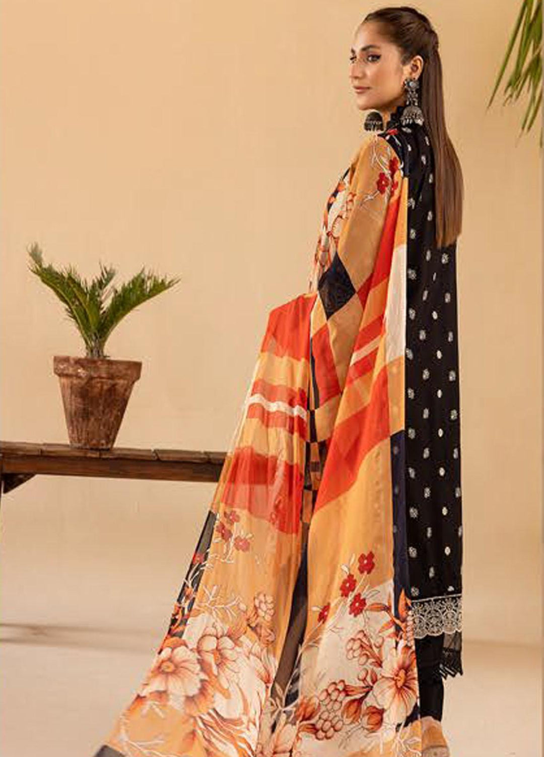 Mahees By Riaz Arts Embroidered Lawn Suits Unstitched 3 Piece RA23M-V33 D-10 - Summer Collection