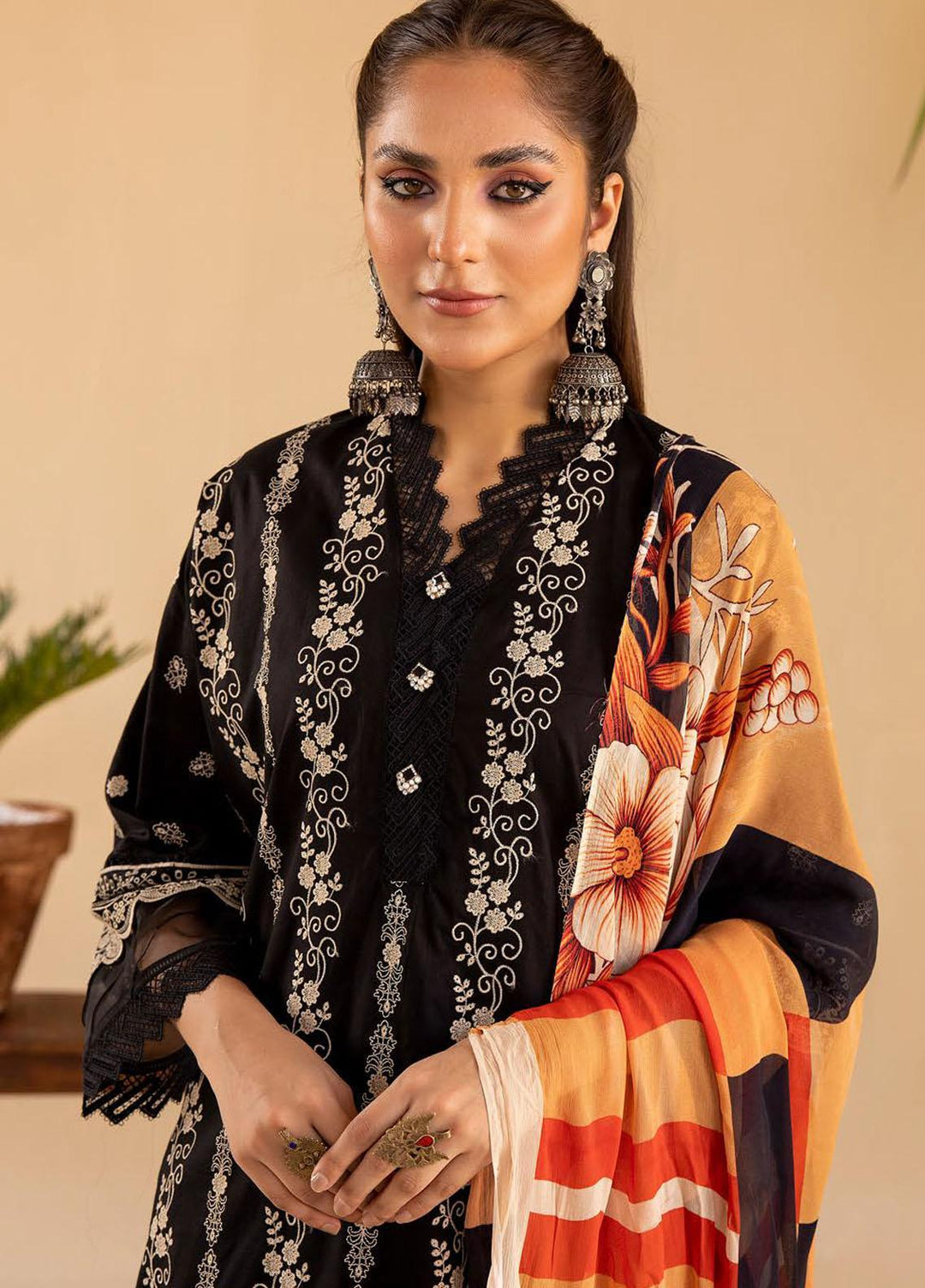 Mahees By Riaz Arts Embroidered Lawn Suits Unstitched 3 Piece RA23M-V33 D-10 - Summer Collection
