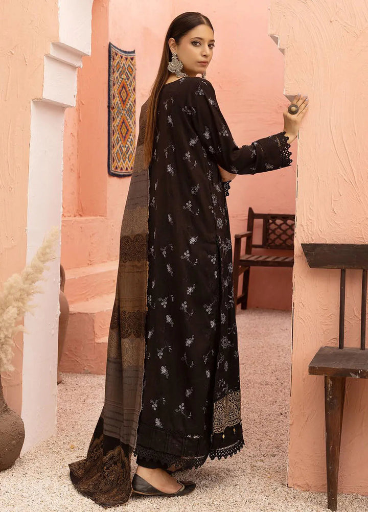 Mahees By Riaz Arts Embroidered Leather Peach Suit Unstitched 3 Piece RA24ZP D-01 - Winter Collection