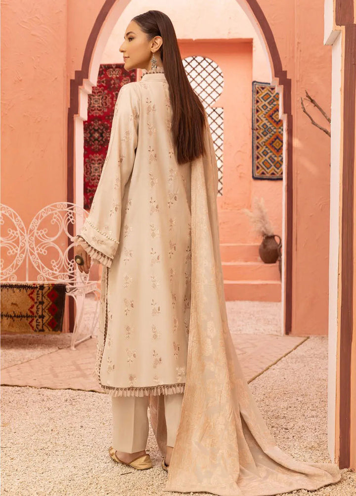 Mahees By Riaz Arts Embroidered Leather Peach Suit Unstitched 3 Piece RA24ZP D-02 - Winter Collection