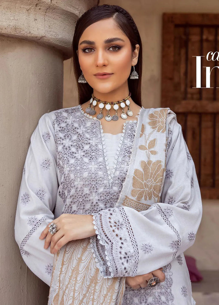 Mahees by Riaz Arts Embroidered Leather Peach Suits Unstitched 3 Piece RA24ML D-05 - Winter Collection