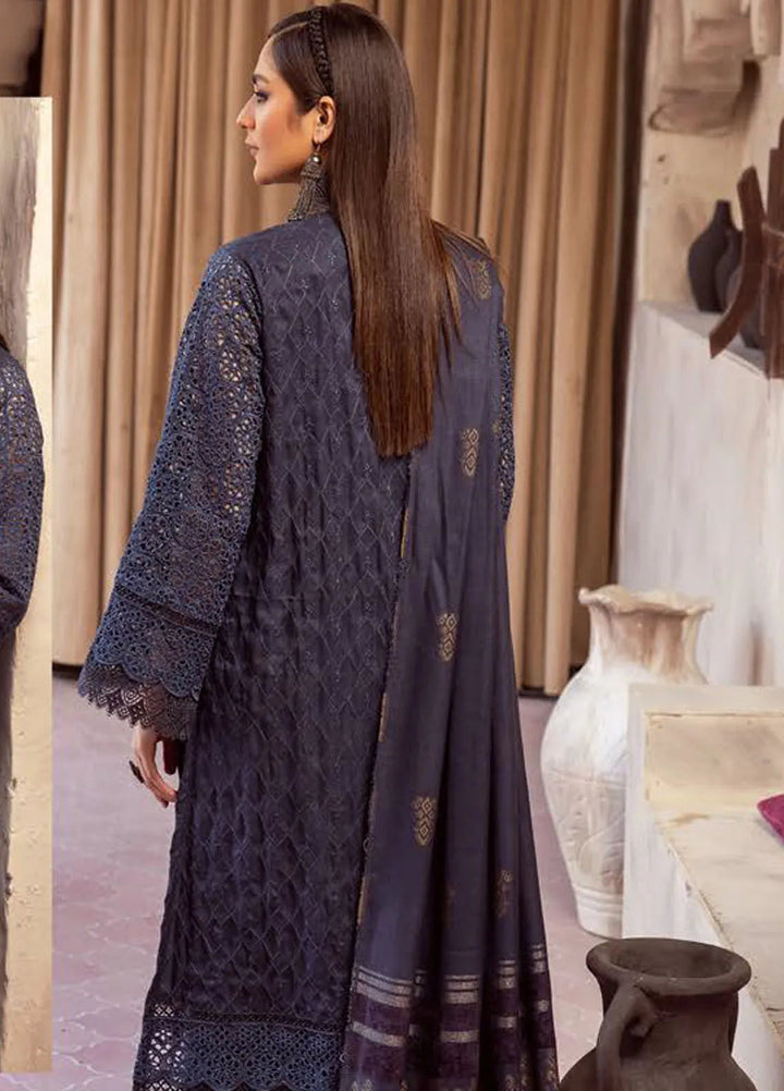 Mahees by Riaz Arts Embroidered Leather Peach Suits Unstitched 3 Piece RA24ML D-07 - Winter Collection