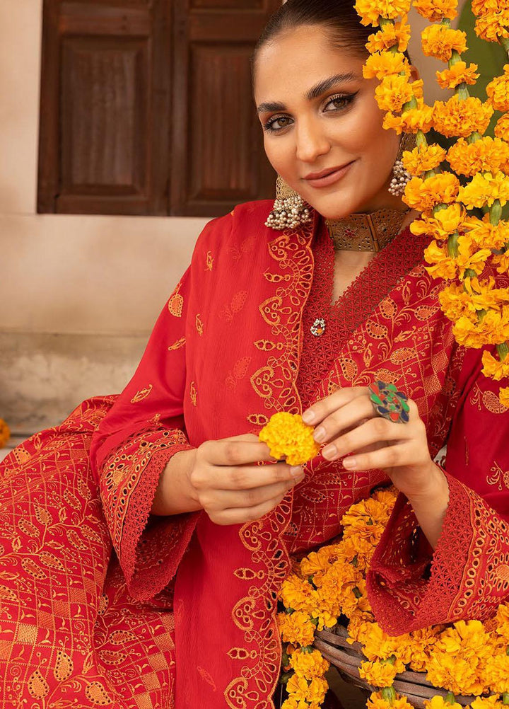 Mahees By Riaz Arts Embroidered Lawn Suits Unstitched 3 Piece RA23M-V28 D-01 - Summer Collection