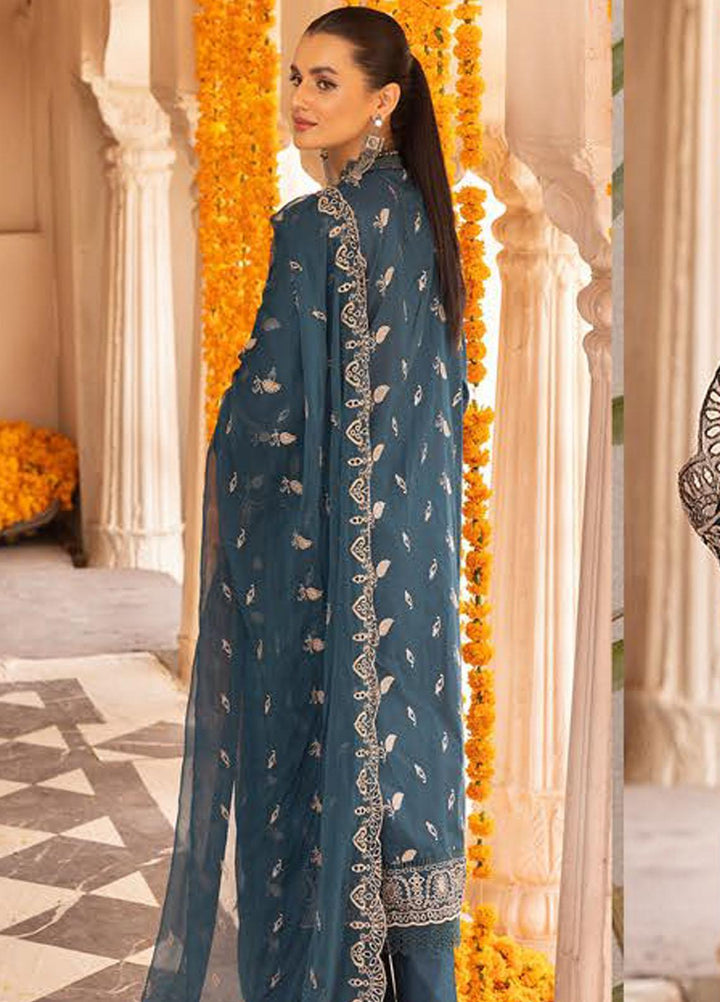 Mahees By Riaz Arts Embroidered Lawn Suits Unstitched 3 Piece RA23M-V28 D-02 - Summer Collection