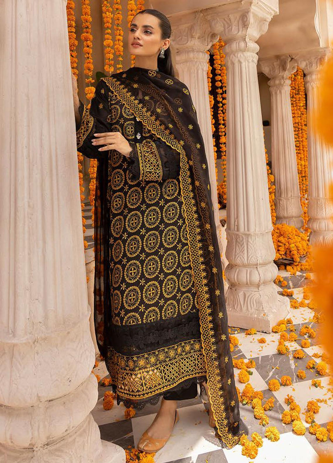 Mahees By Riaz Arts Embroidered Lawn Suits Unstitched 3 Piece RA23M-V28 D-04 - Summer Collection