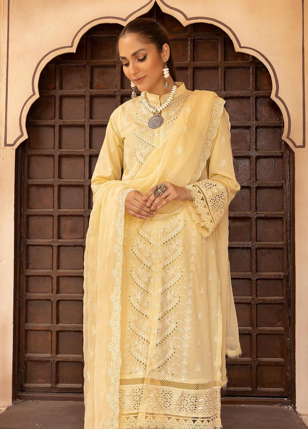 Mahees By Riaz Arts Embroidered Lawn Suits Unstitched 3 Piece RA23M-V28 D-06 - Summer Collection