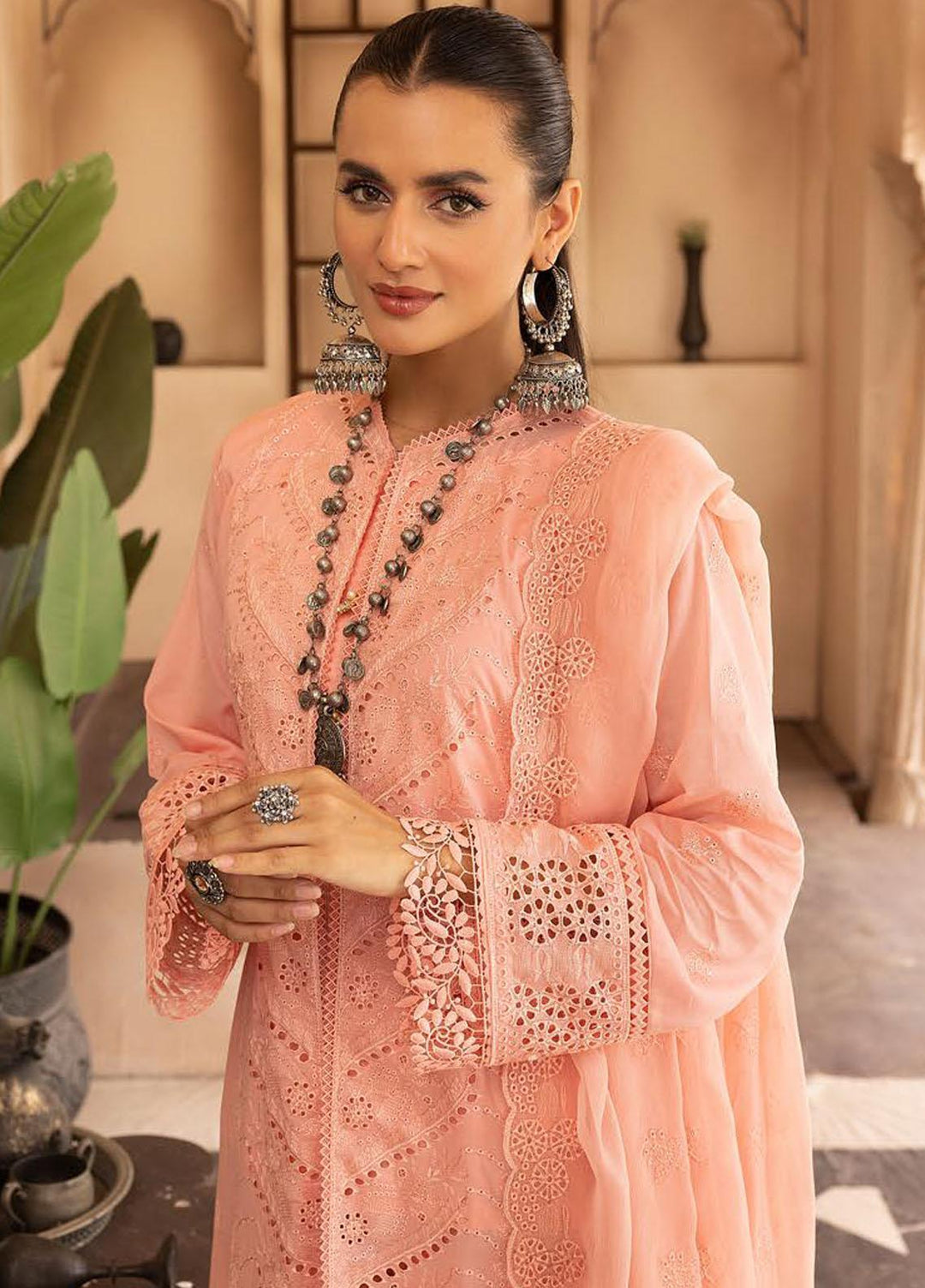 Mahees By Riaz Arts Embroidered Lawn Suits Unstitched 3 Piece RA23M-V28 D-07 - Summer Collection