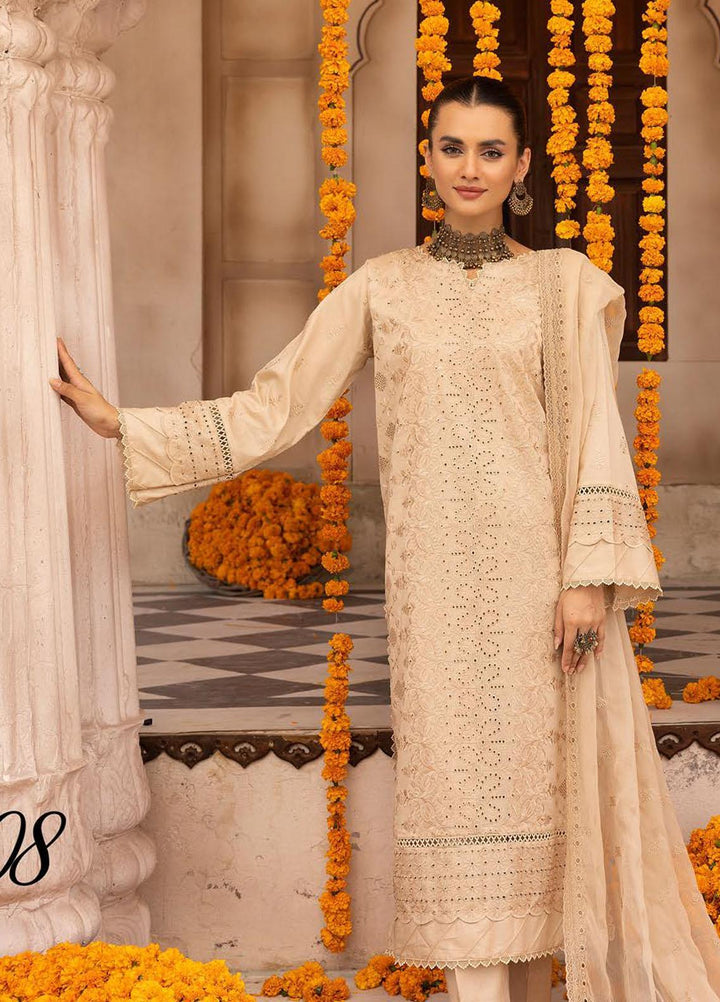 Mahees By Riaz Arts Embroidered Lawn Suits Unstitched 3 Piece RA23M-V28 D-08 - Summer Collection