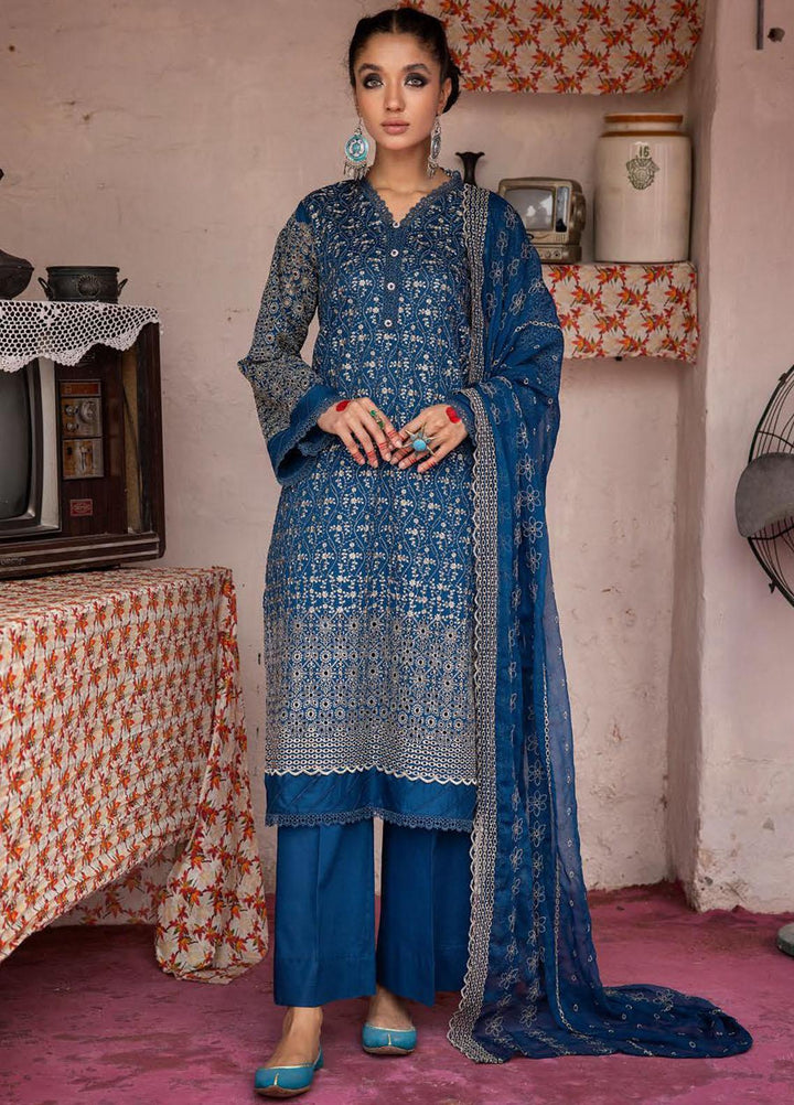 Mahees By Riaz Arts Embroidered Lawn Suits Unstitched 3 Piece RA23M-V29 D-01 - Summer Collection