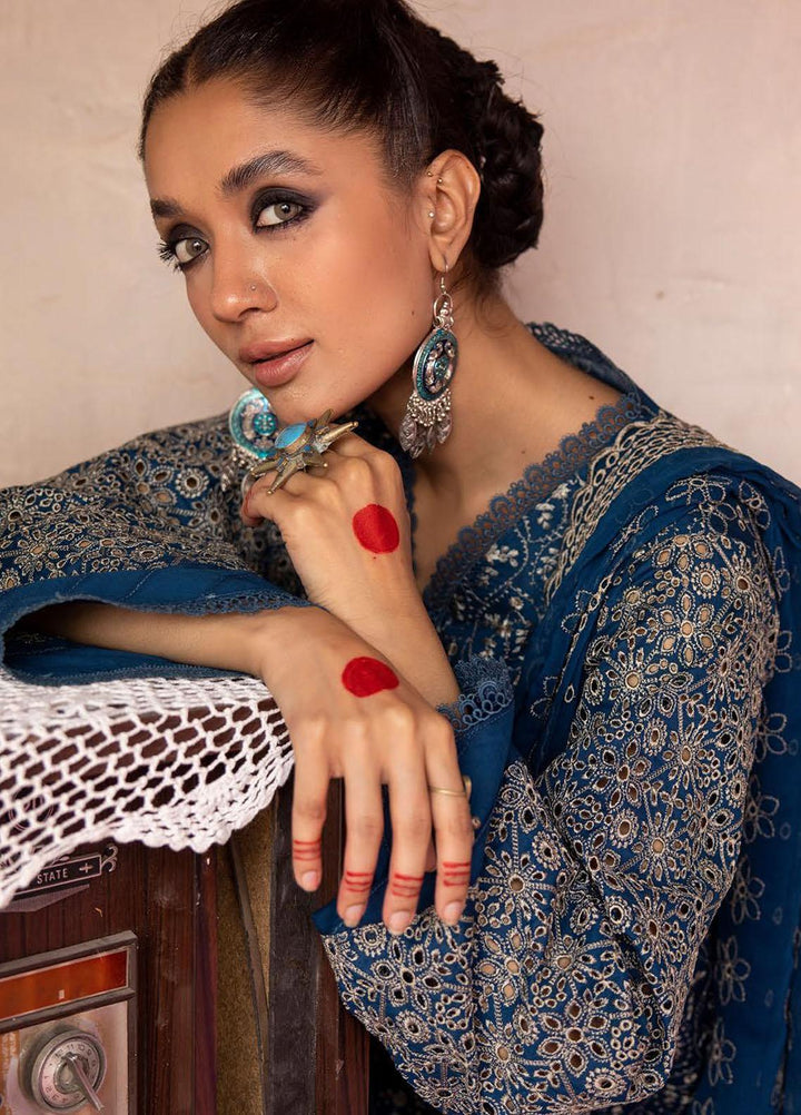 Mahees By Riaz Arts Embroidered Lawn Suits Unstitched 3 Piece RA23M-V29 D-01 - Summer Collection