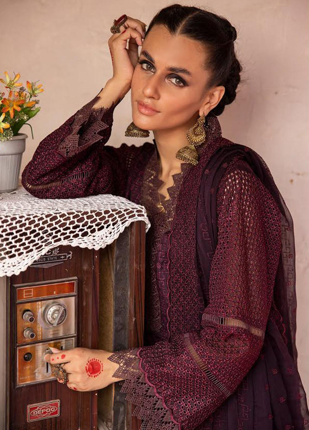 Mahees By Riaz Arts Embroidered Lawn Suits Unstitched 3 Piece RA23M-V29 D-02 - Summer Collection