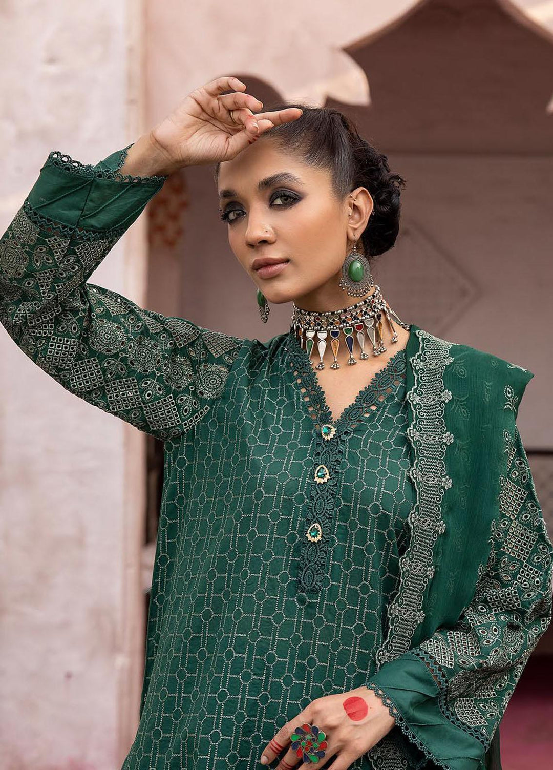 Mahees By Riaz Arts Embroidered Lawn Suits Unstitched 3 Piece RA23M-V29 D-06 - Summer Collection