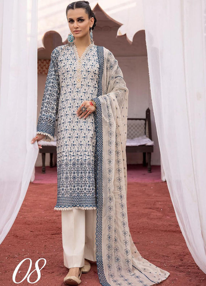 Mahees By Riaz Arts Embroidered Lawn Suits Unstitched 3 Piece RA23M-V29 D-08 - Summer Collection