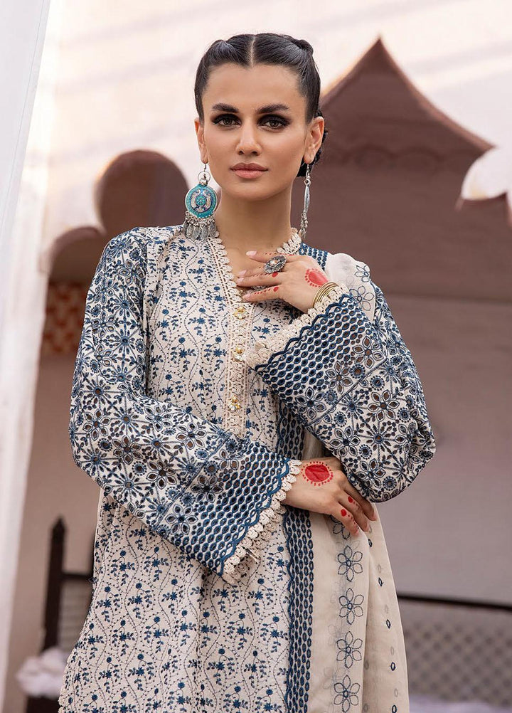 Mahees By Riaz Arts Embroidered Lawn Suits Unstitched 3 Piece RA23M-V29 D-08 - Summer Collection