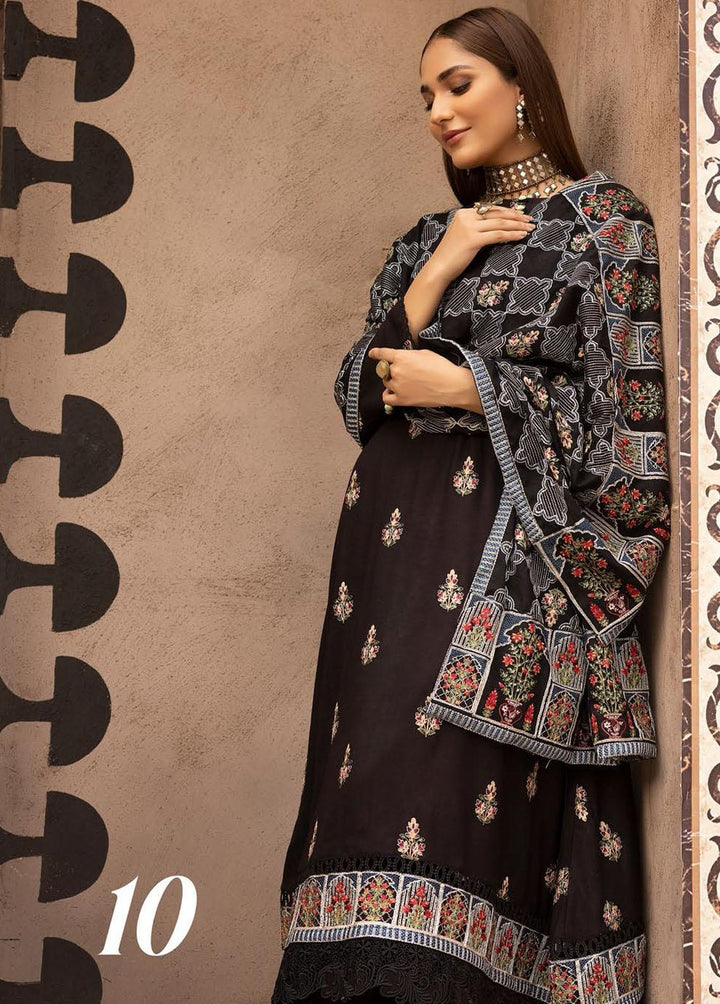 Mahees By Riaz Arts Embroidered Leather Peach Suits Unstitched 3 Piece RA22MP 10 - Winter Collection