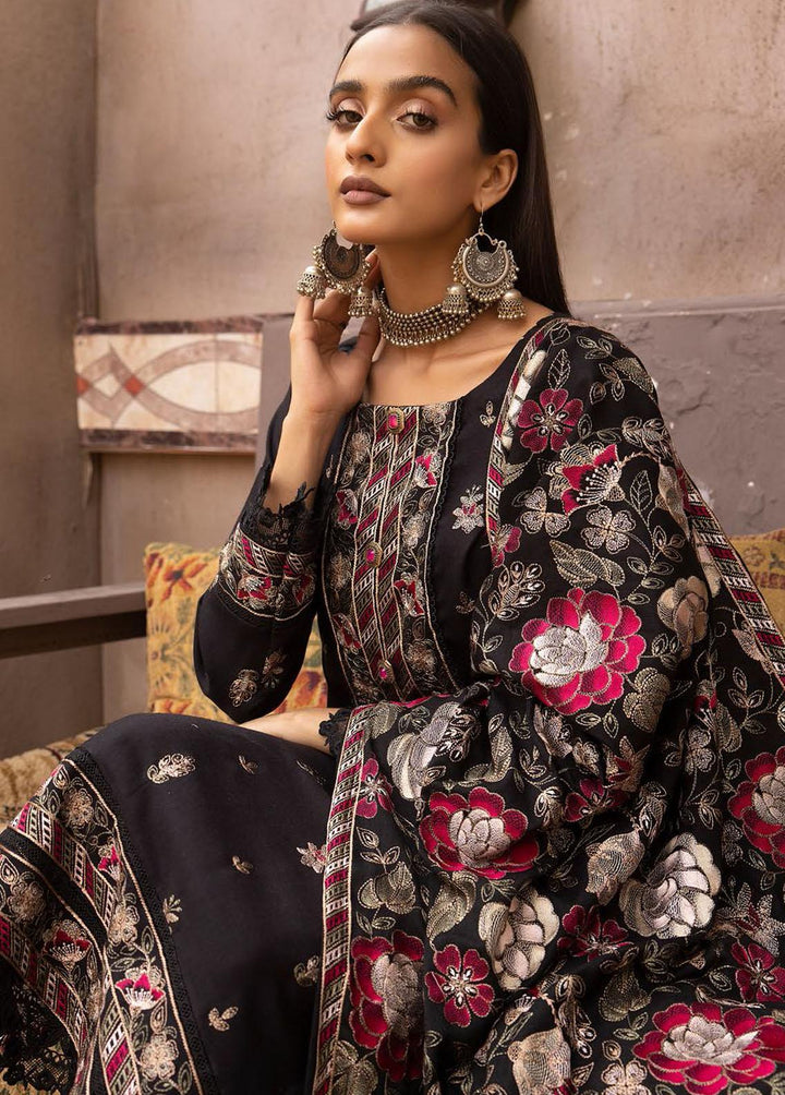 Mahees By Riaz Arts Embroidered Leather Peach Suits Unstitched 3 Piece RA22MP 02 - Winter Collection
