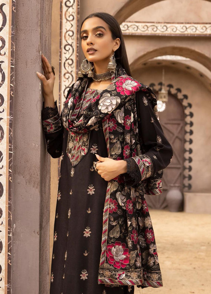 Mahees By Riaz Arts Embroidered Leather Peach Suits Unstitched 3 Piece RA22MP 02 - Winter Collection