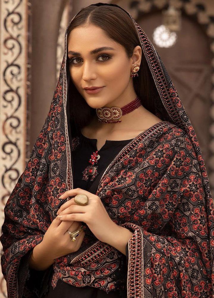 Mahees By Riaz Arts Embroidered Leather Peach Suits Unstitched 3 Piece RA22MP 04 - Winter Collection