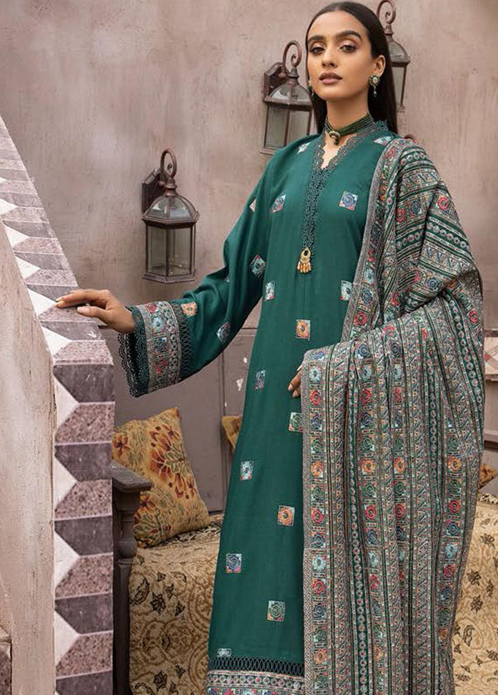 Mahees By Riaz Arts Embroidered Leather Peach Suits Unstitched 3 Piece RA22MP 05 - Winter Collection