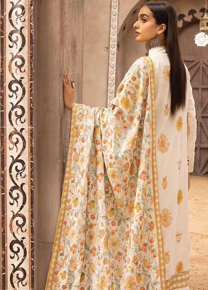 Mahees By Riaz Arts Embroidered Leather Peach Suits Unstitched 3 Piece RA22MP 07 - Winter Collection