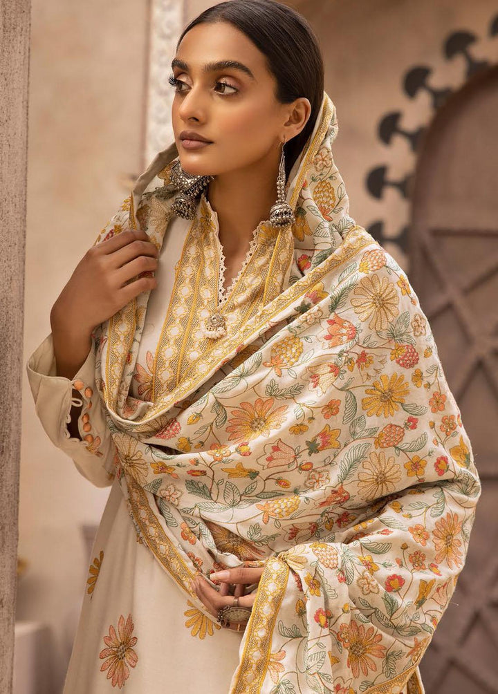 Mahees By Riaz Arts Embroidered Leather Peach Suits Unstitched 3 Piece RA22MP 07 - Winter Collection