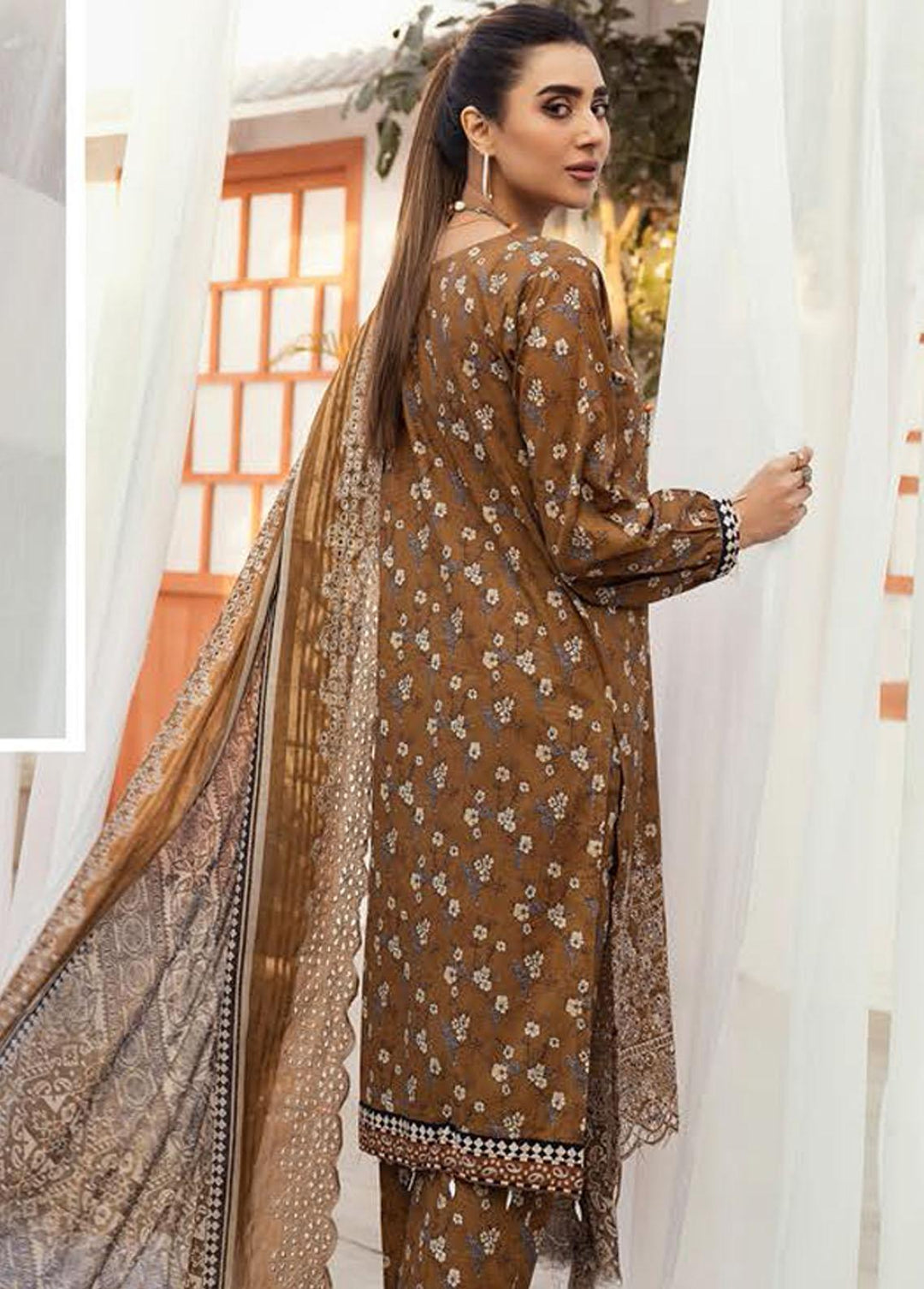 Mahees's By Riaz Arts Embroidered Lawn Suits Unstitched 3 Piece RA23-M6 02 - Summer Collection