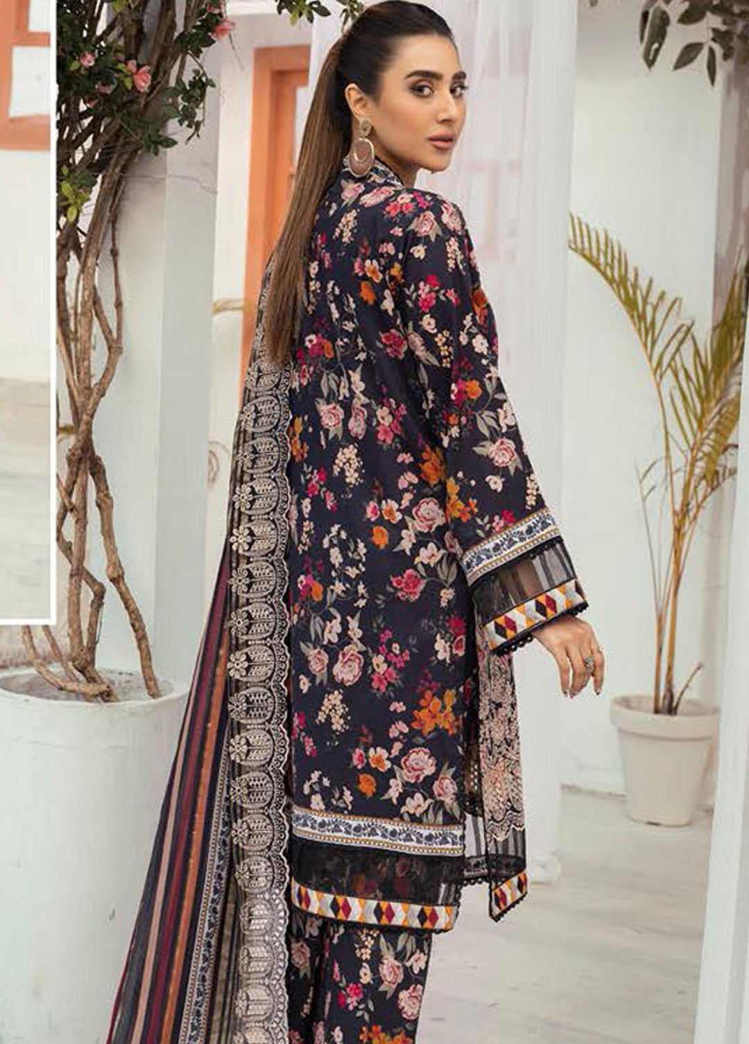 Mahees's By Riaz Arts Embroidered Lawn Suits Unstitched 3 Piece RA23-M6 03 - Summer Collection