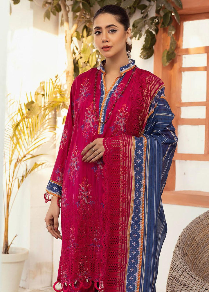 Mahees's By Riaz Arts Embroidered Lawn Suits Unstitched 3 Piece RA23-M6 07 - Summer Collection