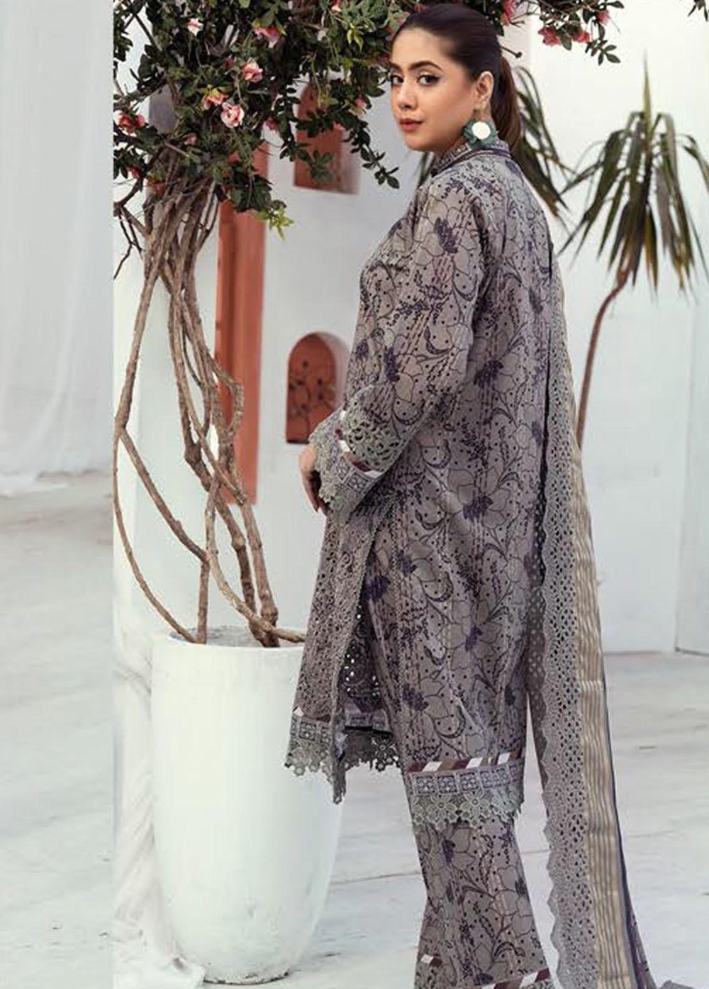 Mahees's By Riaz Arts Embroidered Lawn Suits Unstitched 3 Piece RA23-M6 09 - Summer Collection