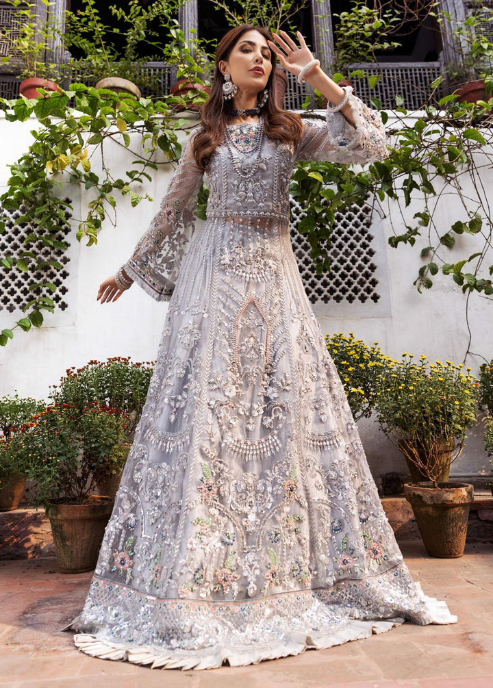 Mahermah By Emaan Adeel Embroidered Net Suits Unstitched 3 Piece EA22-M2 MB-201 - Bridal Collection