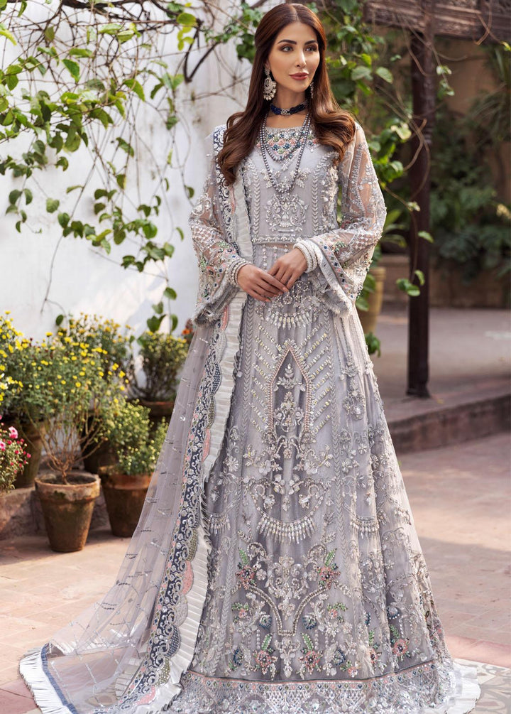 Mahermah By Emaan Adeel Embroidered Net Suits Unstitched 3 Piece EA22-M2 MB-201 - Bridal Collection