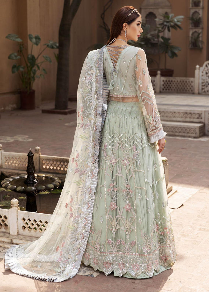 Mahermah By Emaan Adeel Embroidered Net Suits Unstitched 3 Piece EA22-M2 MB-203 - Bridal Collection