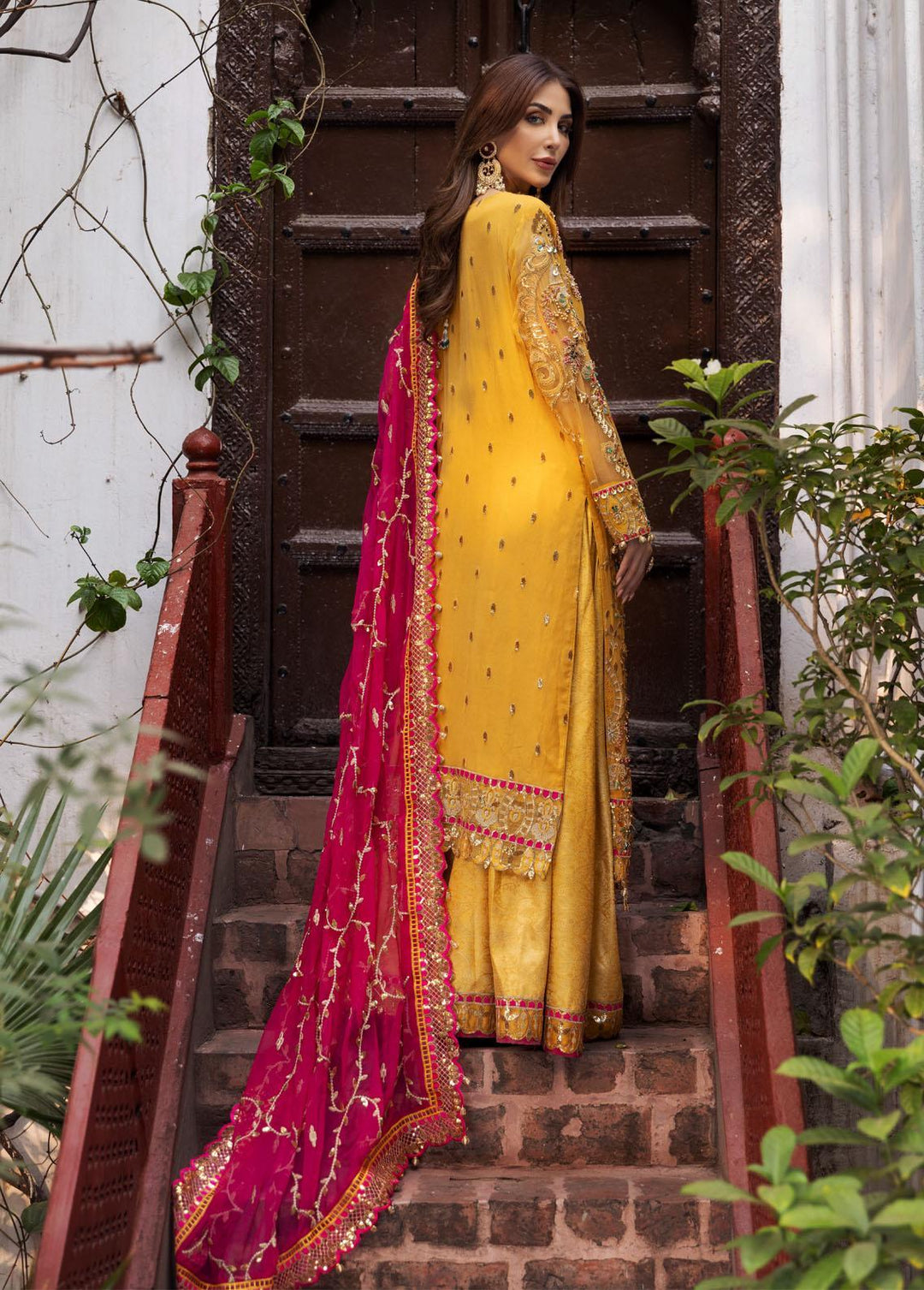 Mahermah By Emaan Adeel Embroidered Chiffon Suits Unstitched 3 Piece EA22-M2 MB-204 - Bridal Collection