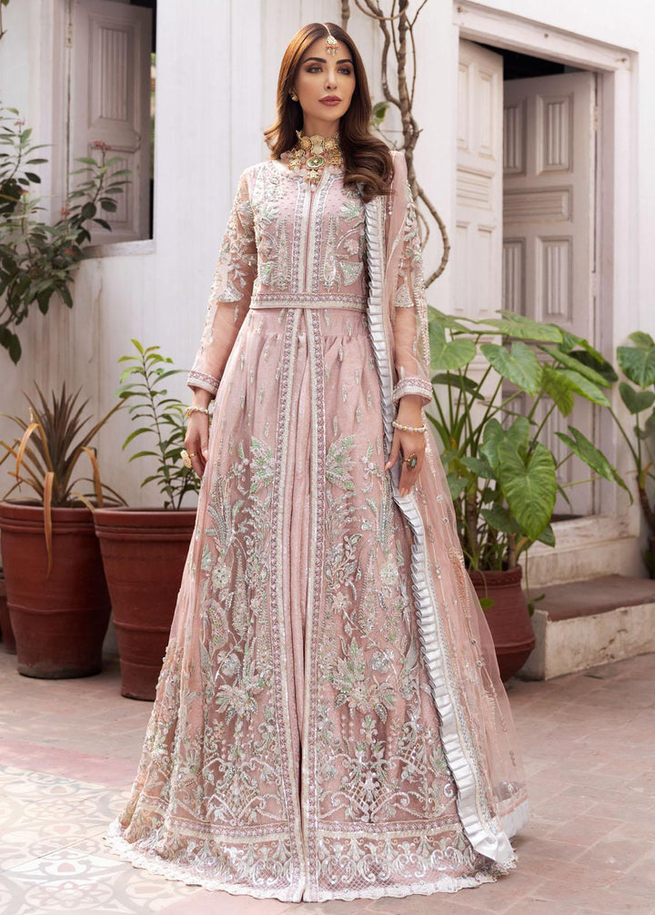 Mahermah By Emaan Adeel Embroidered Net Suits Unstitched 3 Piece EA22-M2 MB-205 - Bridal Collection