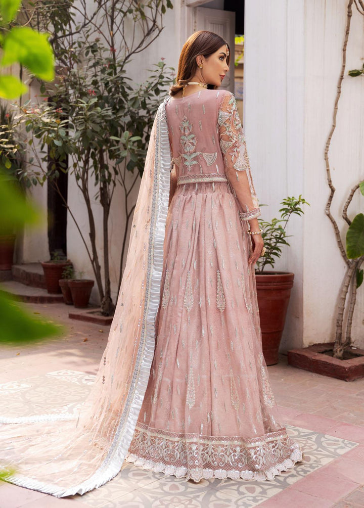 Mahermah By Emaan Adeel Embroidered Net Suits Unstitched 3 Piece EA22-M2 MB-205 - Bridal Collection