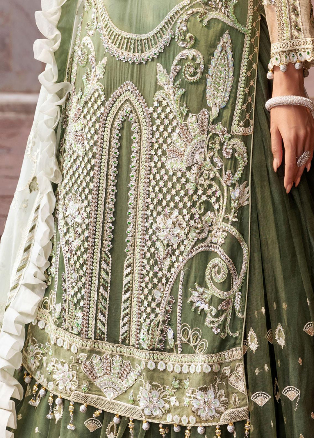 Mahermah By Emaan Adeel Embroidered Chiffon Suits Unstitched 3 Piece EA22-M2 MB-206 - Bridal Collection