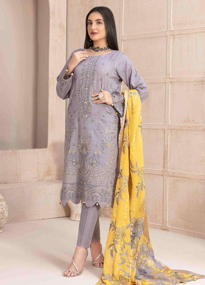 Maherooh By Tawakkal Fabrics Embroidered Jacquard Lawn Suits Unstitched 3 Piece TWF23M D-9250 - Formal Collection