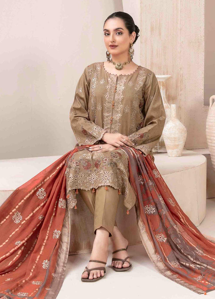 Maherooh By Tawakkal Fabrics Embroidered Jacquard Lawn Suits Unstitched 3 Piece TWF23M D-9252 - Formal Collection