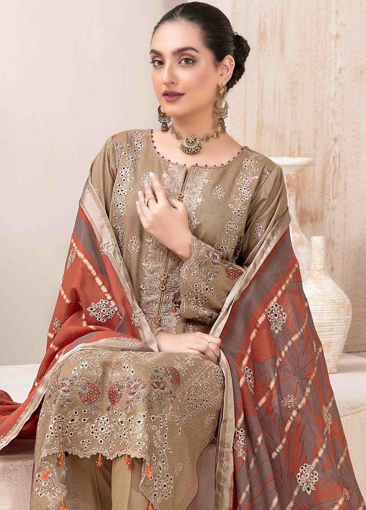 Maherooh By Tawakkal Fabrics Embroidered Jacquard Lawn Suits Unstitched 3 Piece TWF23M D-9252 - Formal Collection