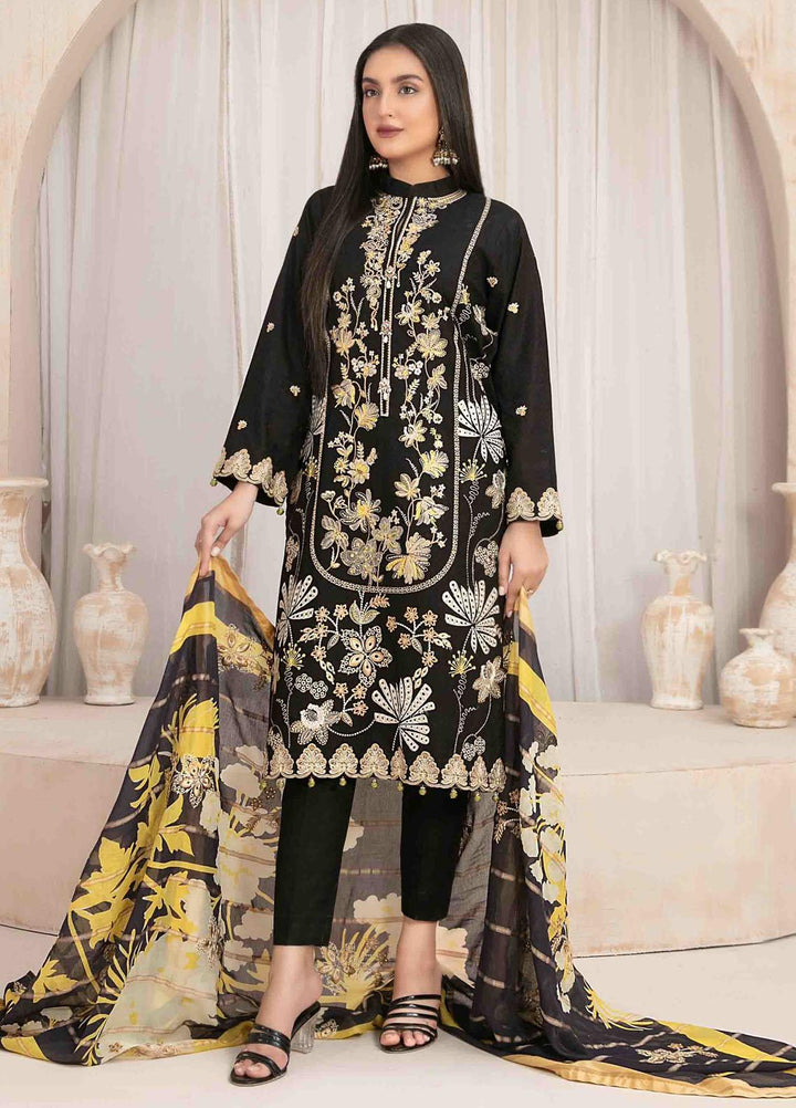 Maherooh By Tawakkal Fabrics Embroidered Jacquard Lawn Suits Unstitched 3 Piece TWF23M D-9253 - Formal Collection