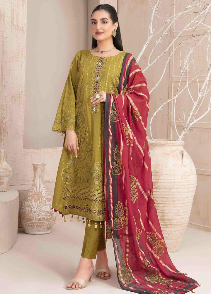 Maherooh By Tawakkal Fabrics Embroidered Jacquard Lawn Suits Unstitched 3 Piece TWF23M D-9257 - Formal Collection