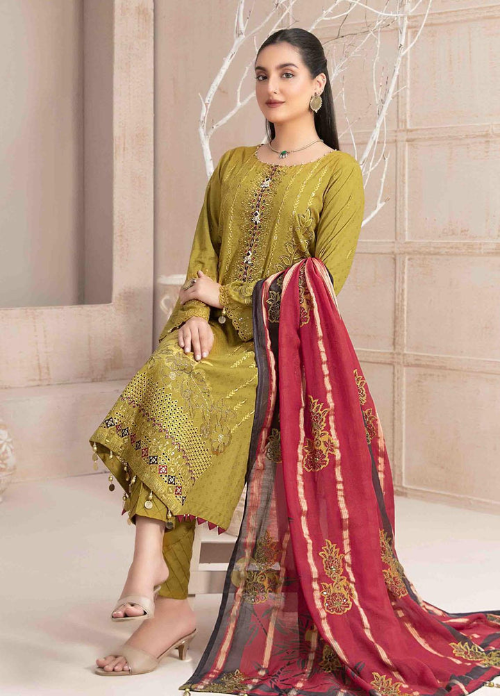 Maherooh By Tawakkal Fabrics Embroidered Jacquard Lawn Suits Unstitched 3 Piece TWF23M D-9257 - Formal Collection