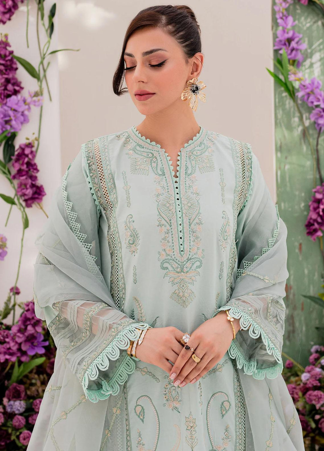 Maheru By Freesia Premium Embroidered Lawn Suits Unstitched 3 Piece FRE23MH MLFD141 Eva - Summer Collection